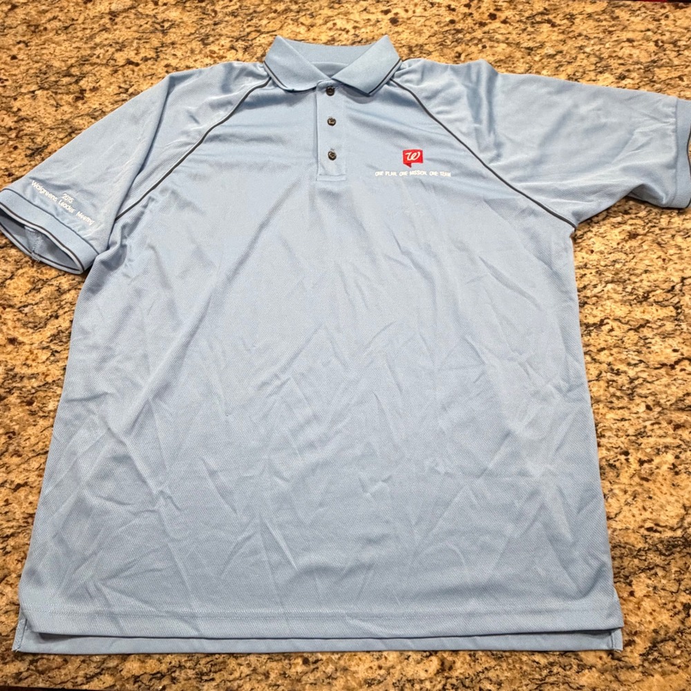Walgreens Employees 2015 Leader Meeting Polo Shirt Mens XL Light Blue